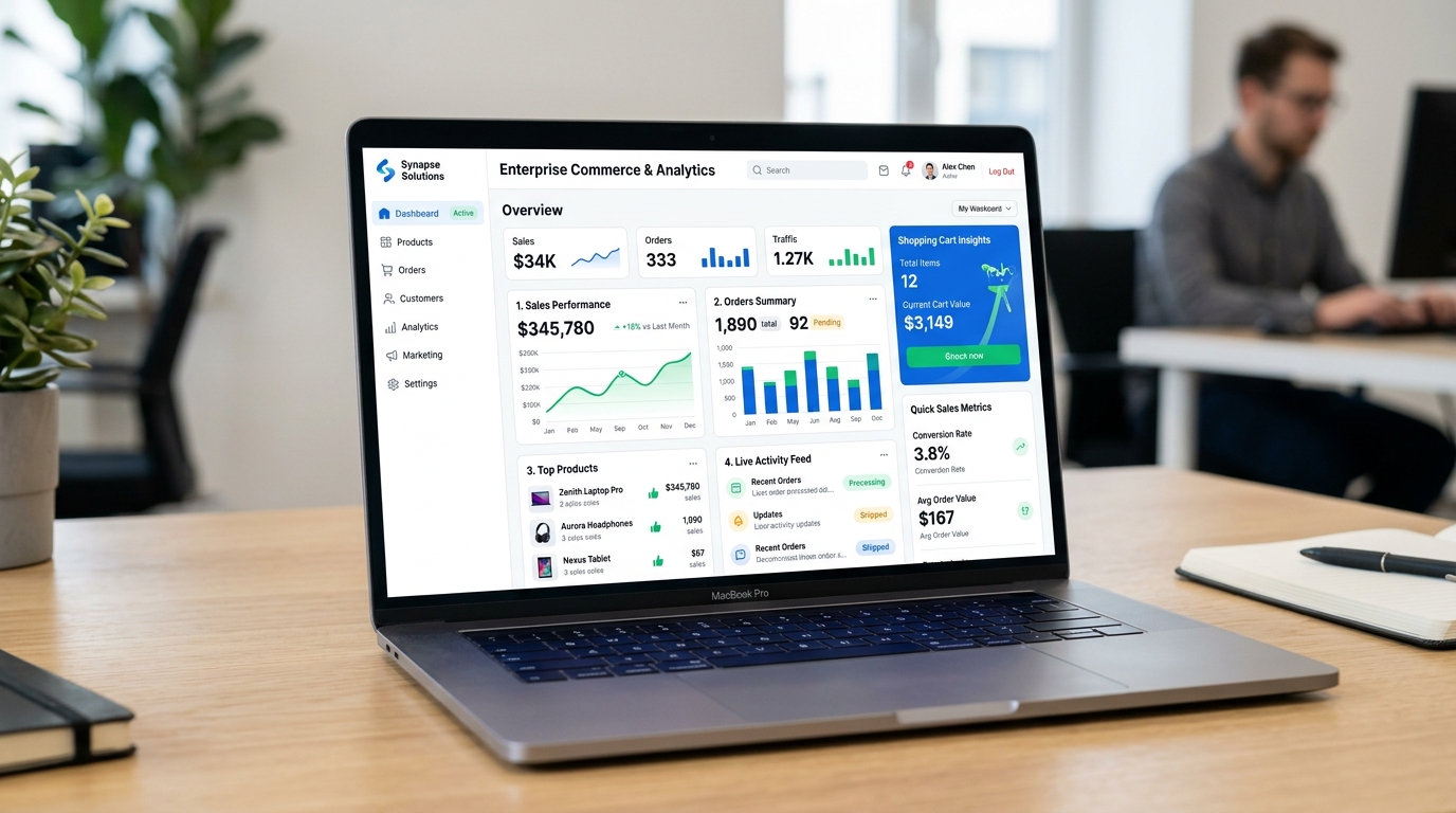 Enterprise E-Commerce Platform Dashboard & Storefront